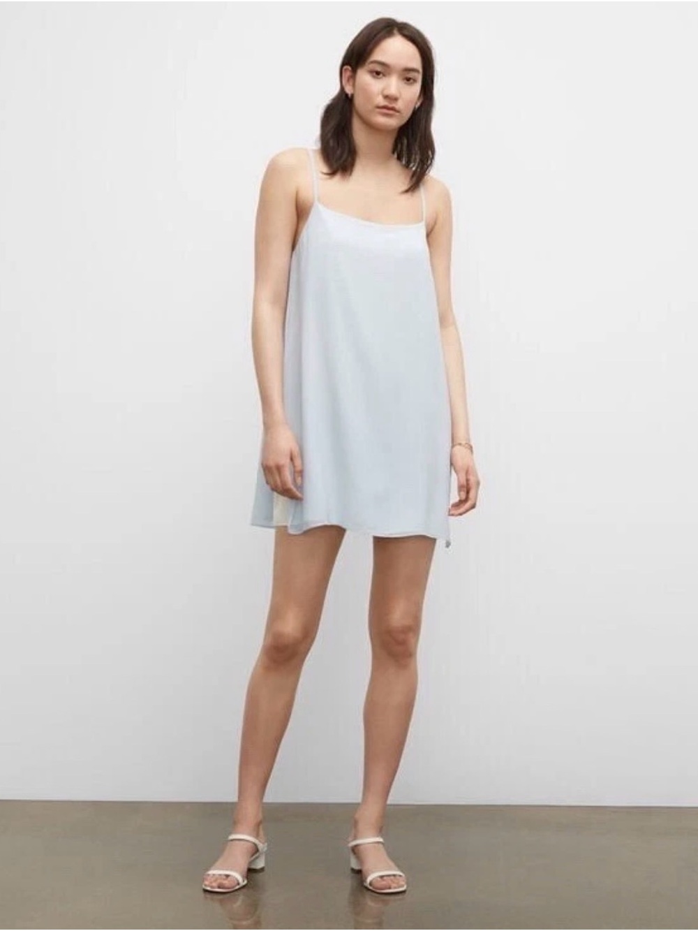Club Monaco Blue Silk Mini Cloud Dress
